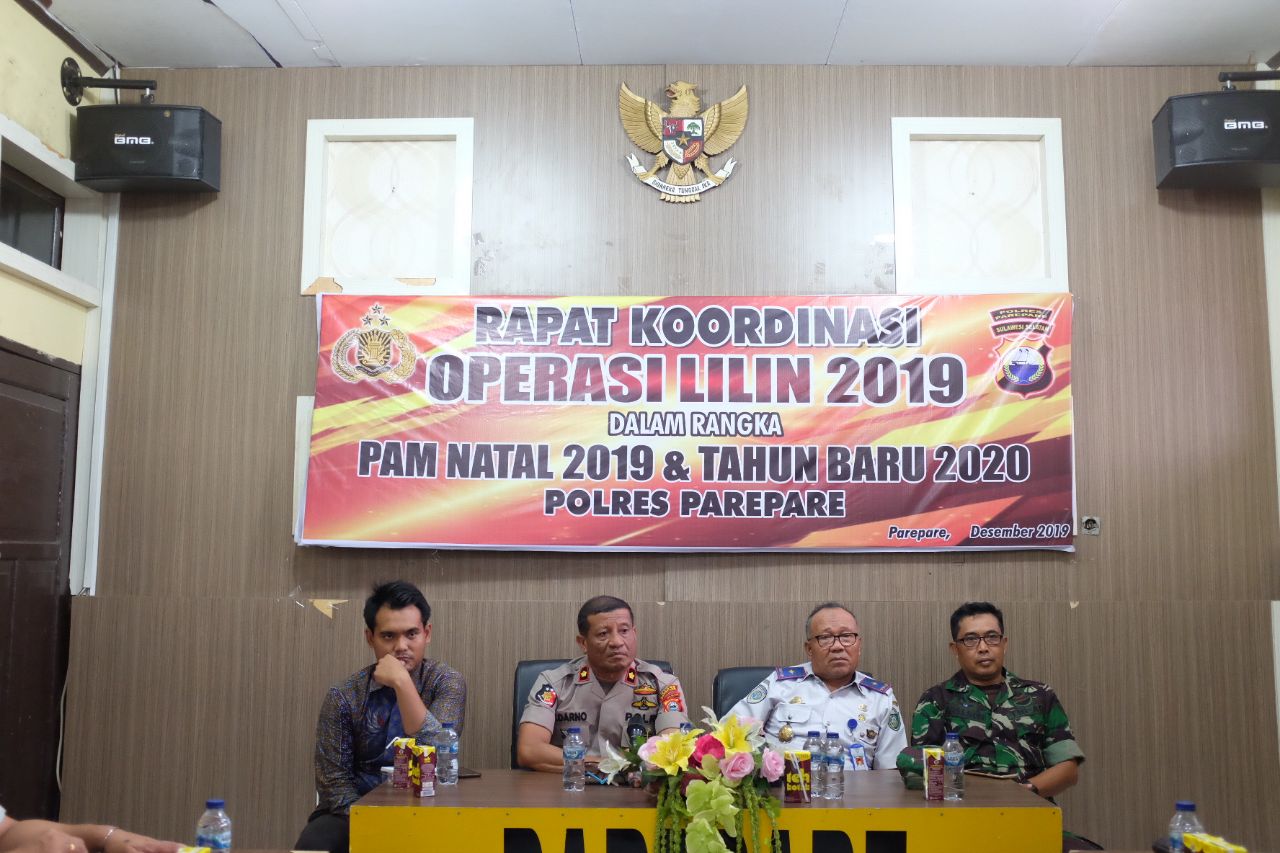 Waka Polres Parepare Pimpin Rapat Koordinasi Operasi Lilin 2019